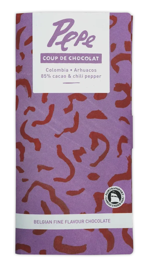 Coup de Chocolat Pepe Chocoladereep Chili Fruitig