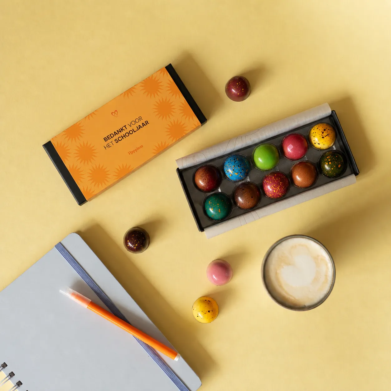Chocoladebezorgd Juf Meester Bedankt bonbons 10 stuks