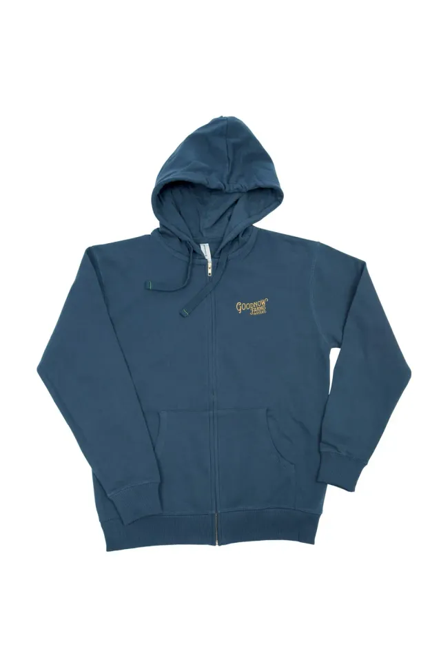 Goodnow Hoodie vest met rits dames en heren organic