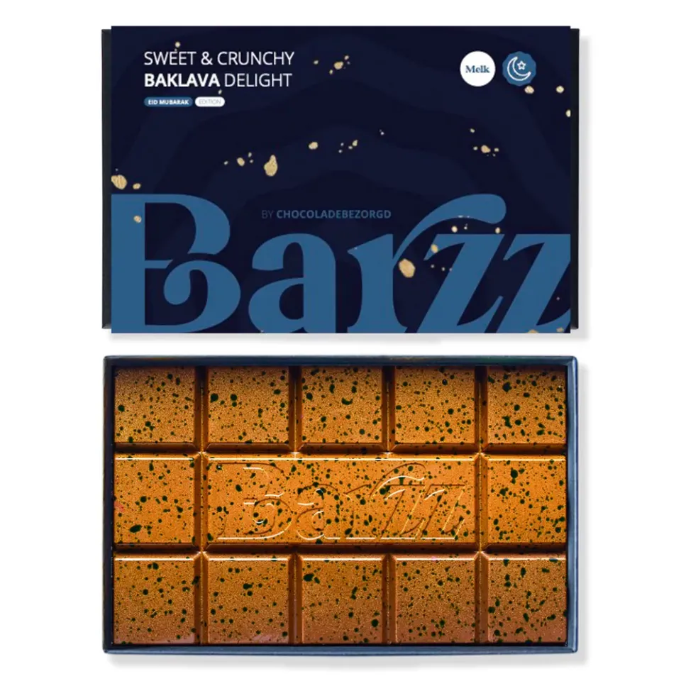 Barzz Baklava melkchocoladereep 220 gram pistache