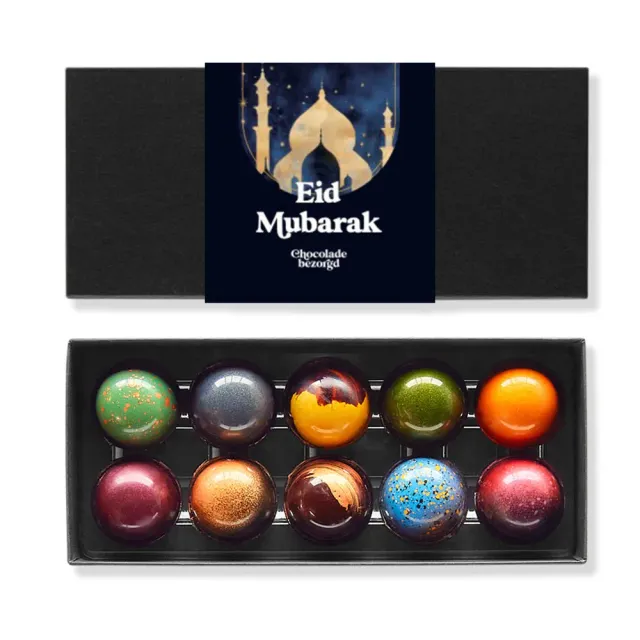 Chocoladebezorgd Eid Mubarak bonbons 10 stuks halal