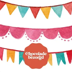 Chocoladebezorgd Vlaggetjes chocolade cadeau feest
