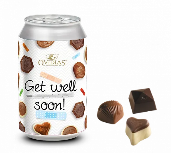 Ovidias Get Well Soon blik pralines 95g beterschap
