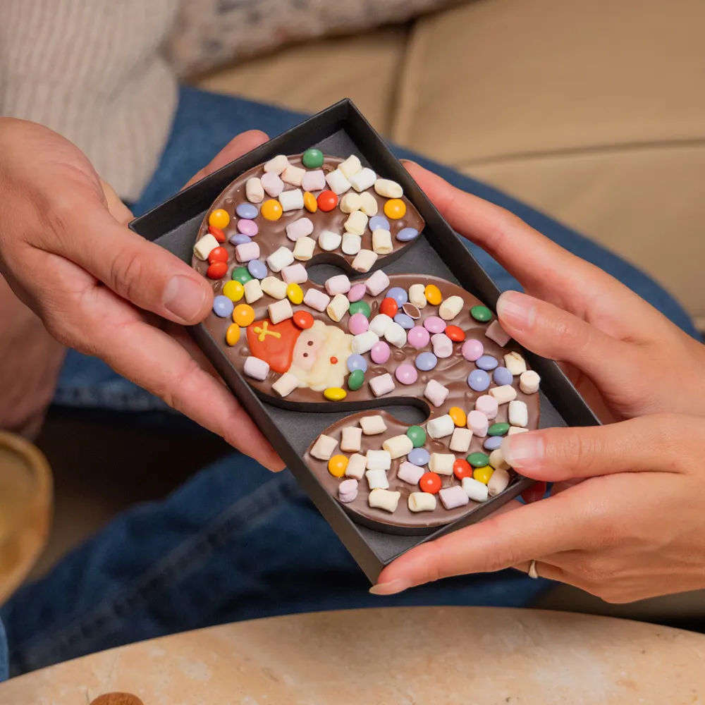 Chocoladebezorgd Chocoladeletter Confetti melk