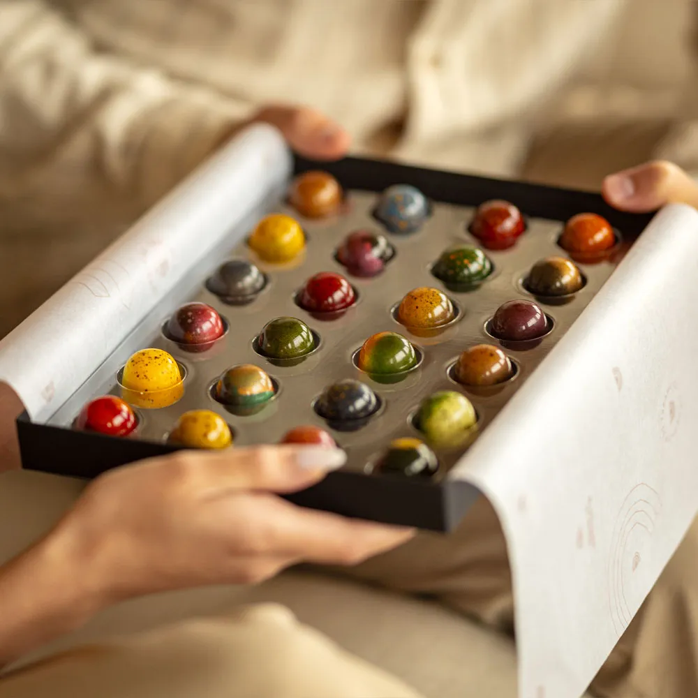 Chocoladebezorgd Kerst bonbons 24 stuks alcoholvrij