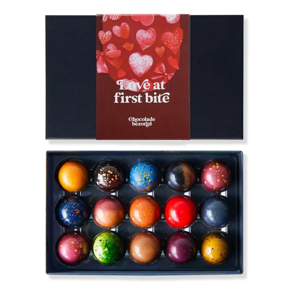 Chocoladebezorgd Valentijn bonbons 15 stuks alcoholvrij