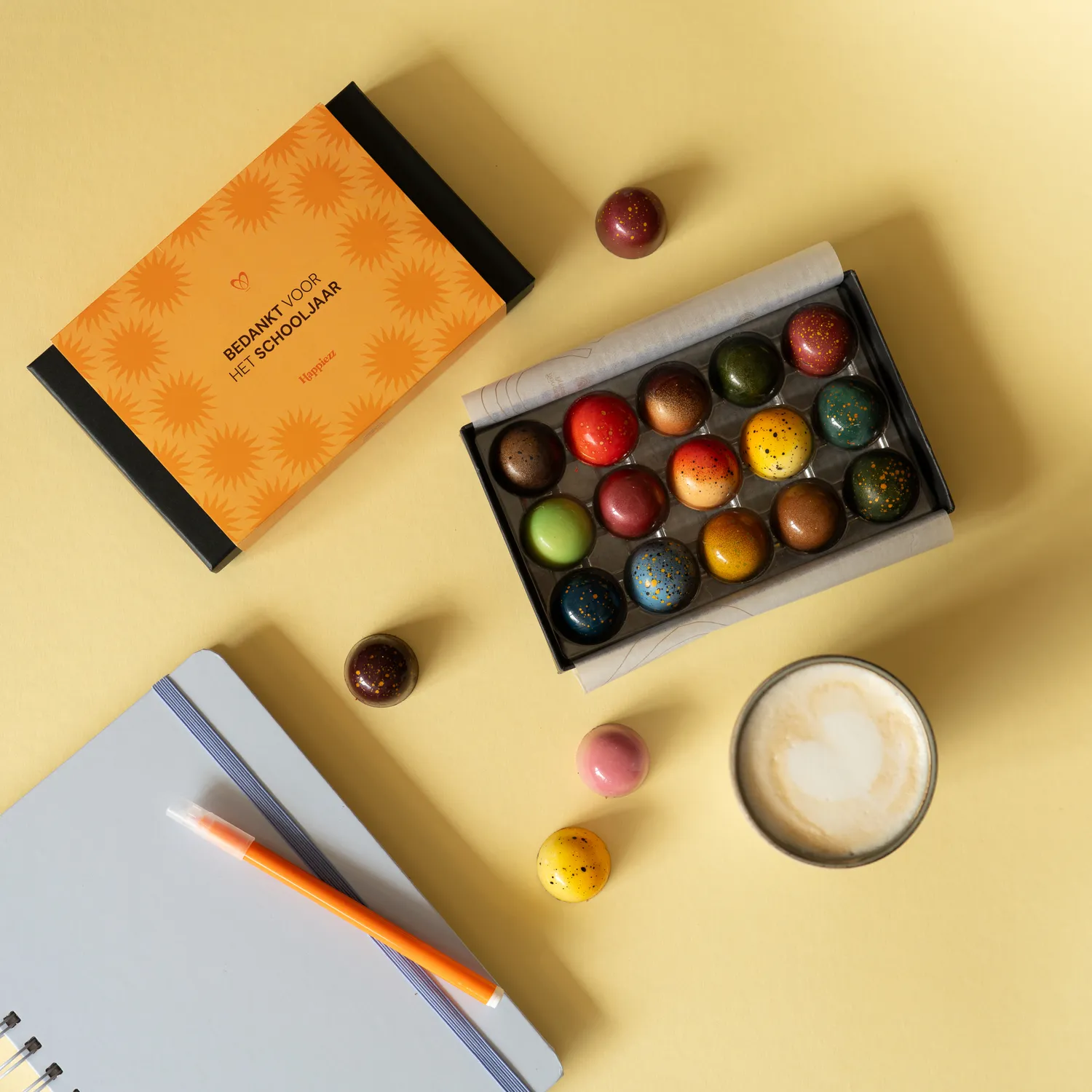 Chocoladebezorgd Juf Meester Bedankt bonbons 15 stuks