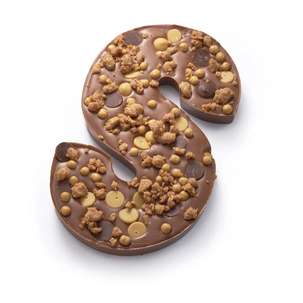 Chocoladebezorgd Chocoladeletter Salted Caramel Crunch melk 210 gram