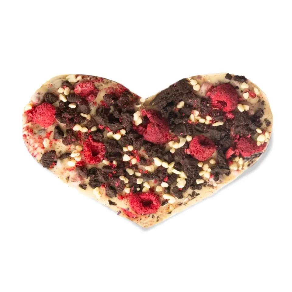 Chocoladebezorgd Raspberry Oreo cheesecake chocoladehart