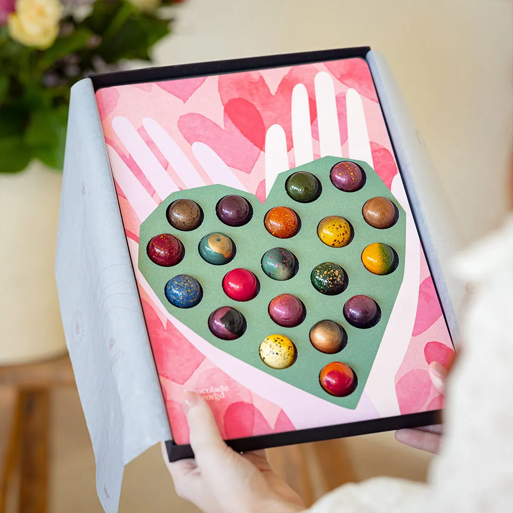 Chocoladebezorgd Valentijn Hart bonbons 20 stuks zelf samenstellen