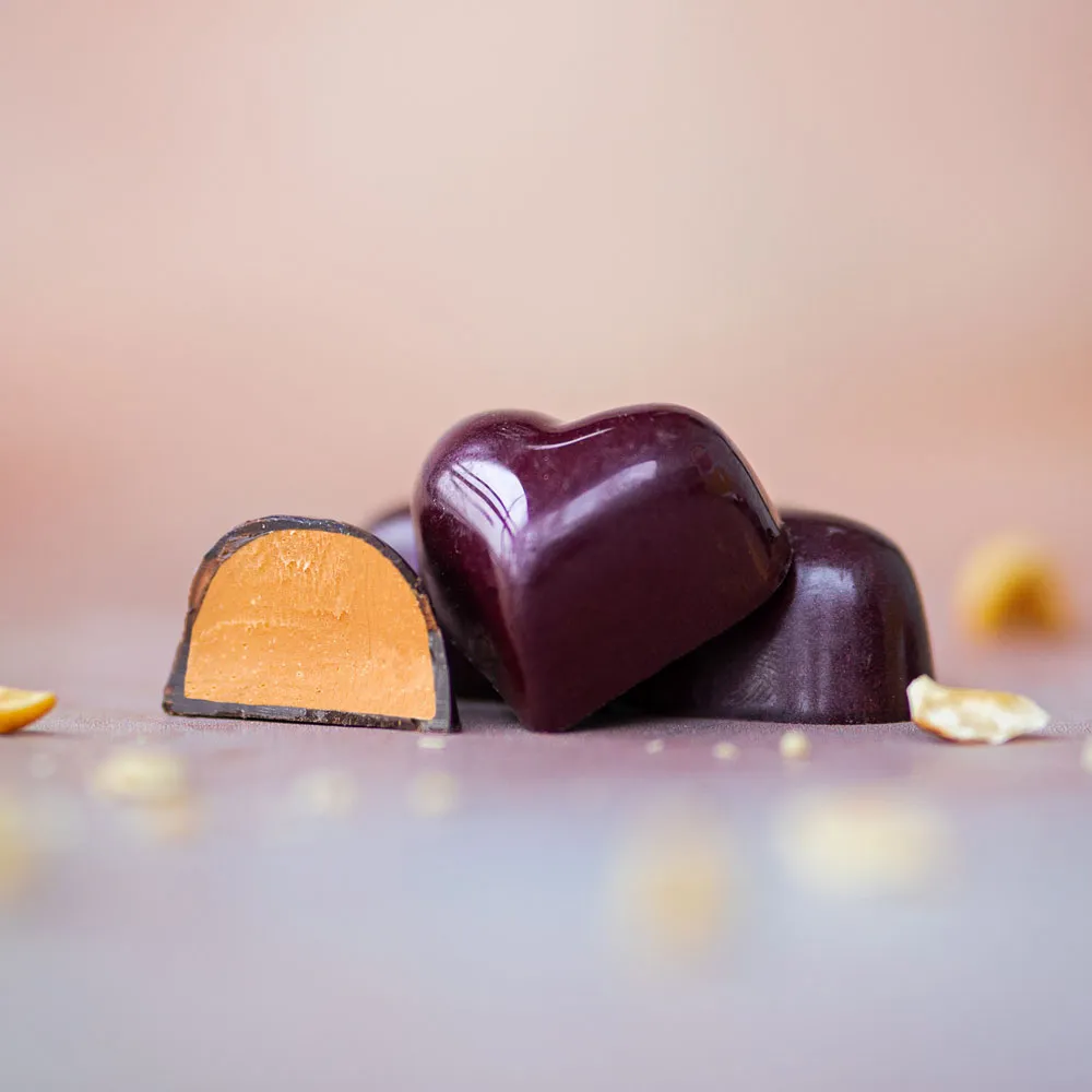 Chocoladebezorgd Moederdag Hartjes bonbons 12 stuks cadeau