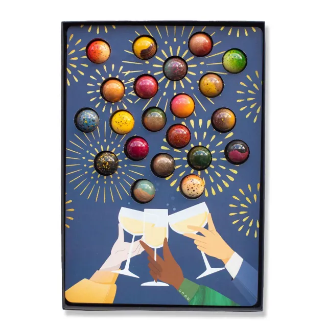 Chocoladebezorgd Growth Busters giftbox bonbons eigen logo