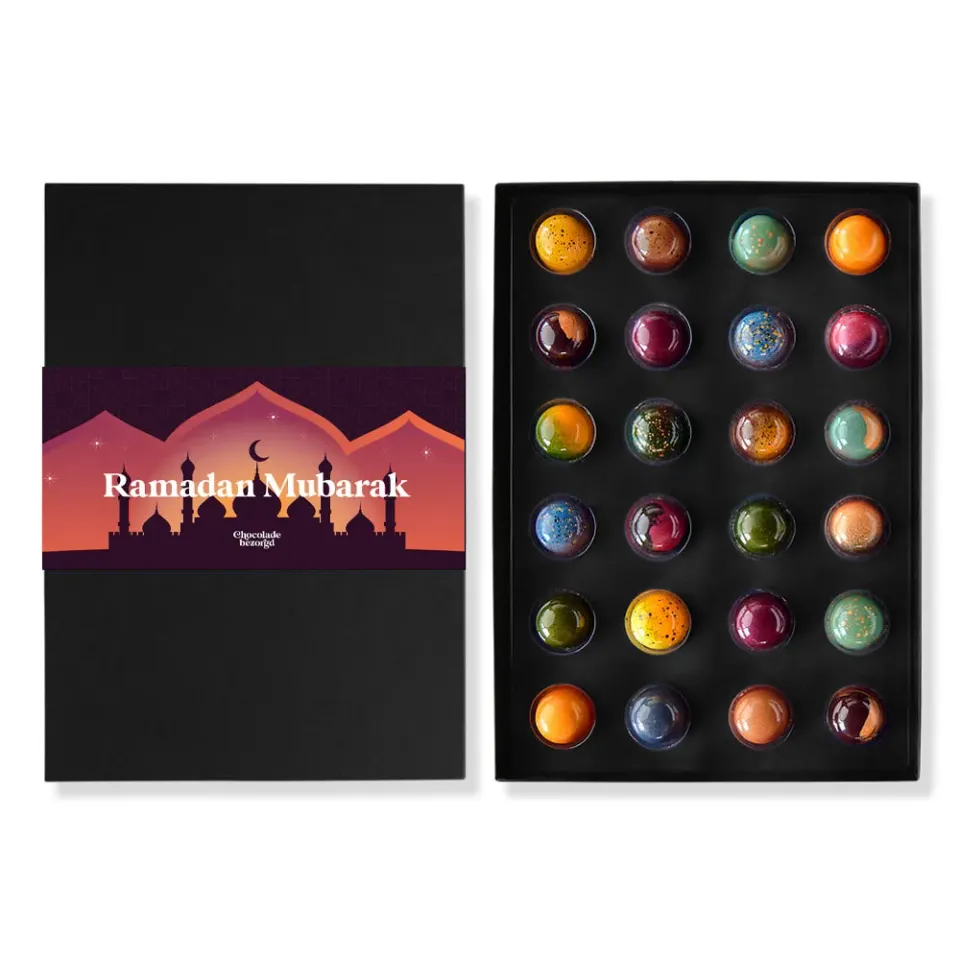 Chocoladebezorgd Ramadan Mubarak bonbons 24 stuks halal