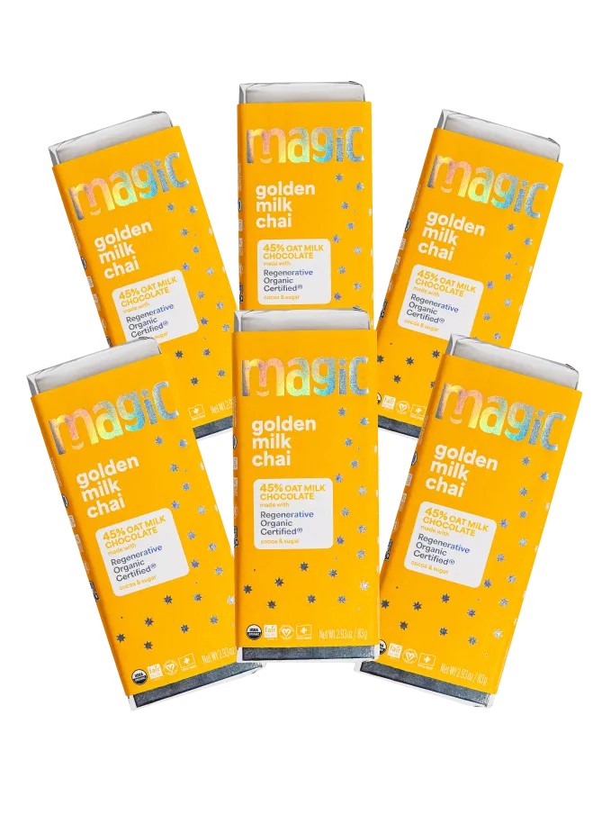 Magic Chocolate Golden Milk Chai chocoladereep 2-pack kurkuma
