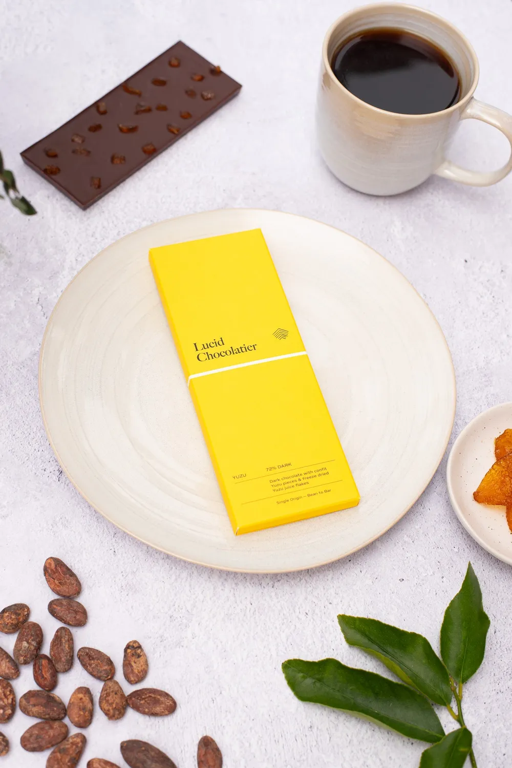 Lucid Chocolatier Core Yuzu chocoladereep 50g puur 72%
