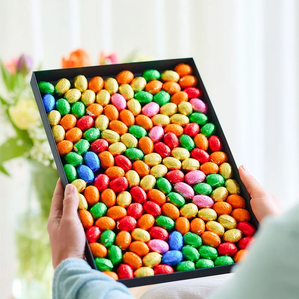 Chocoladebezorgd Luxe Paaseitjes 1,1 kg gevuld in folie