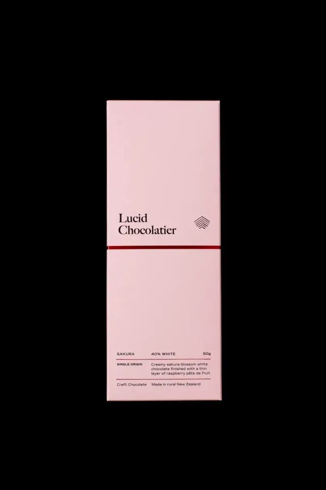 Lucid Chocolatier Sakura chocoladereep 50g framboos bloemig