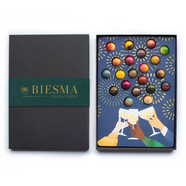Chocoladebezorgd Celebrate Box bonbons Biesma Recruitment