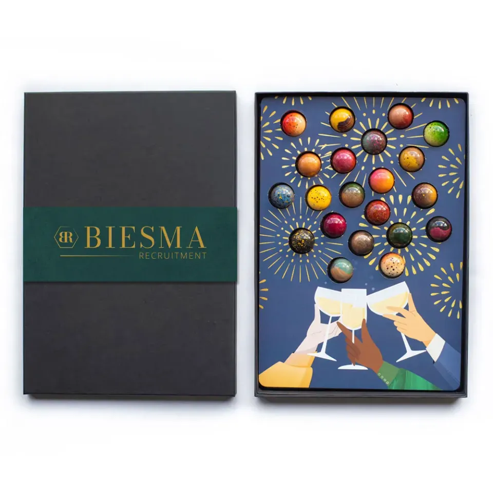 Chocoladebezorgd Celebrate Box bonbons Biesma Recruitment