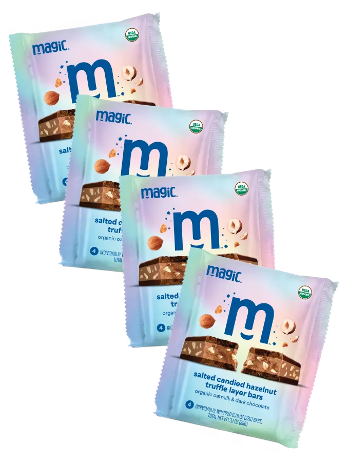 Magic Chocolate Salted Hazelnut truffellaagjesreep 8x22g puur