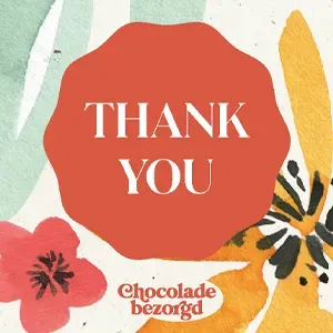 Chocoladebezorgd Thank You bonbons bedankje alcoholvrij