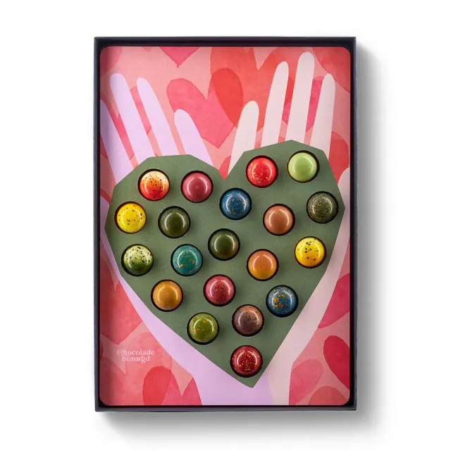Chocoladebezorgd Box of Love bonbons 20 stuks alcoholvrij