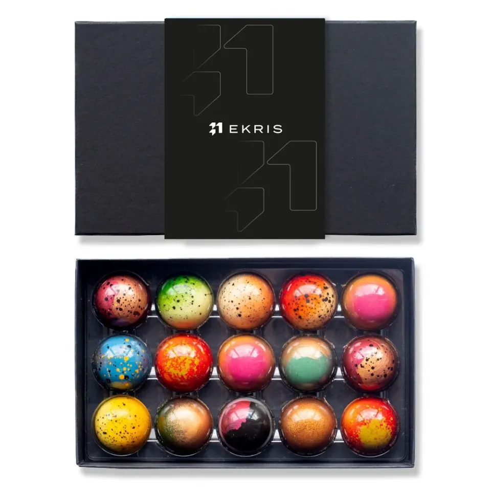 Chocoladebezorgd Ekris bonbons 15 stuks melk puur