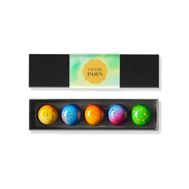 Chocoladebezorgd Paasbonbons 5 stuks bonbons brievenbus handgemaakt