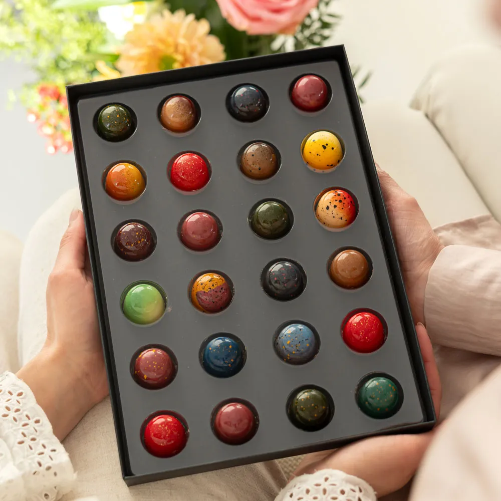 Chocoladebezorgd Moederdag bonbons 24 stuks alcoholvrij