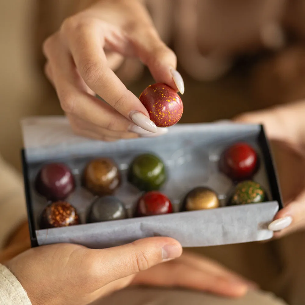 Chocoladebezorgd Kerst bonbons 10 stuks alcoholvrij