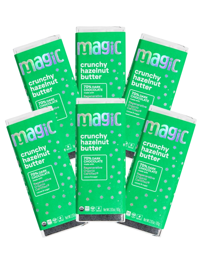 Magic Chocolate Crunchy Hazelnut Butter 70% chocoladereep 2-pack puur